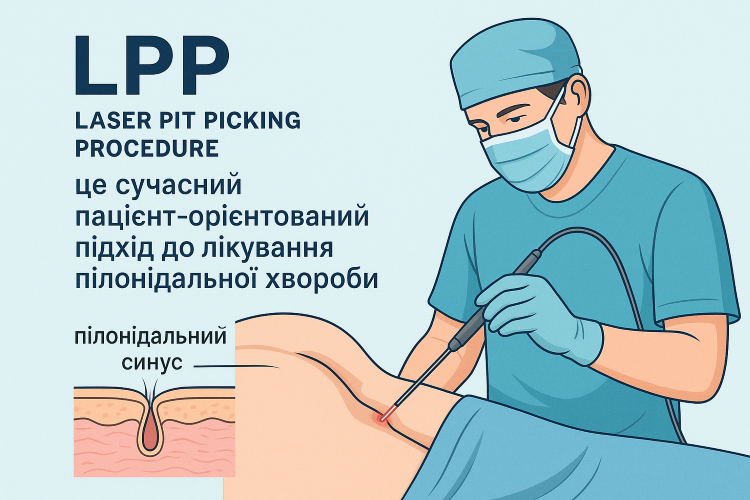Схема лазерного лікування пілонідального синуса LPP