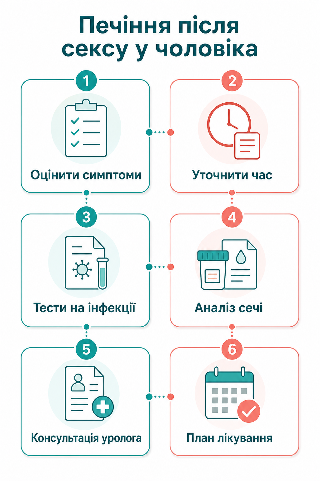 Клінічний маршрут: печіння після сексу у чоловіка