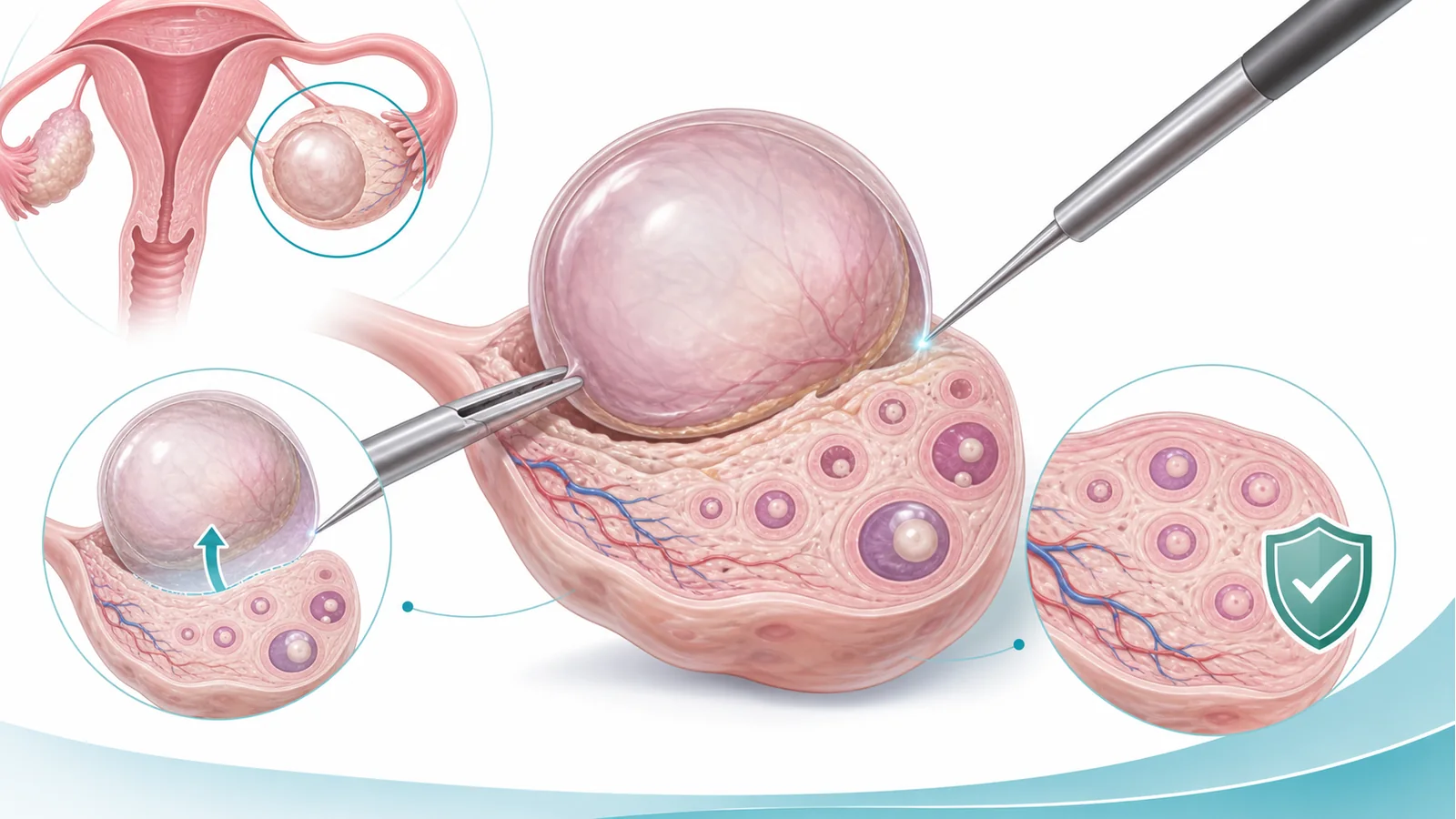 Збереження оваріального резерву під час кістектомії Збереження здорової тканини яєчника та фолікулів під час кістектомії