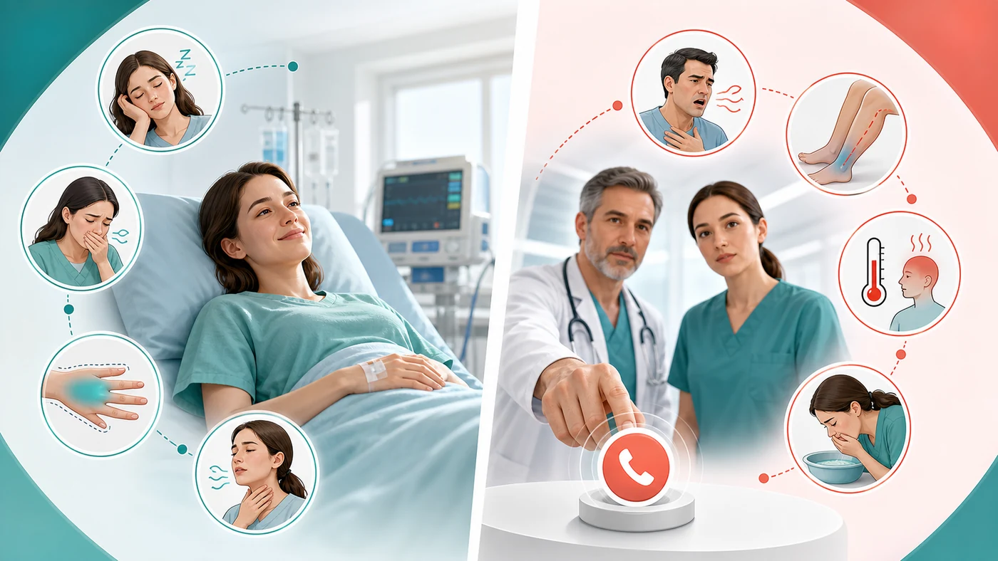 Оновлена ілюстрація ChatGPT Image 2: відновлення після комбінованої анестезії та симптоми, про які треба повідомити лікаря